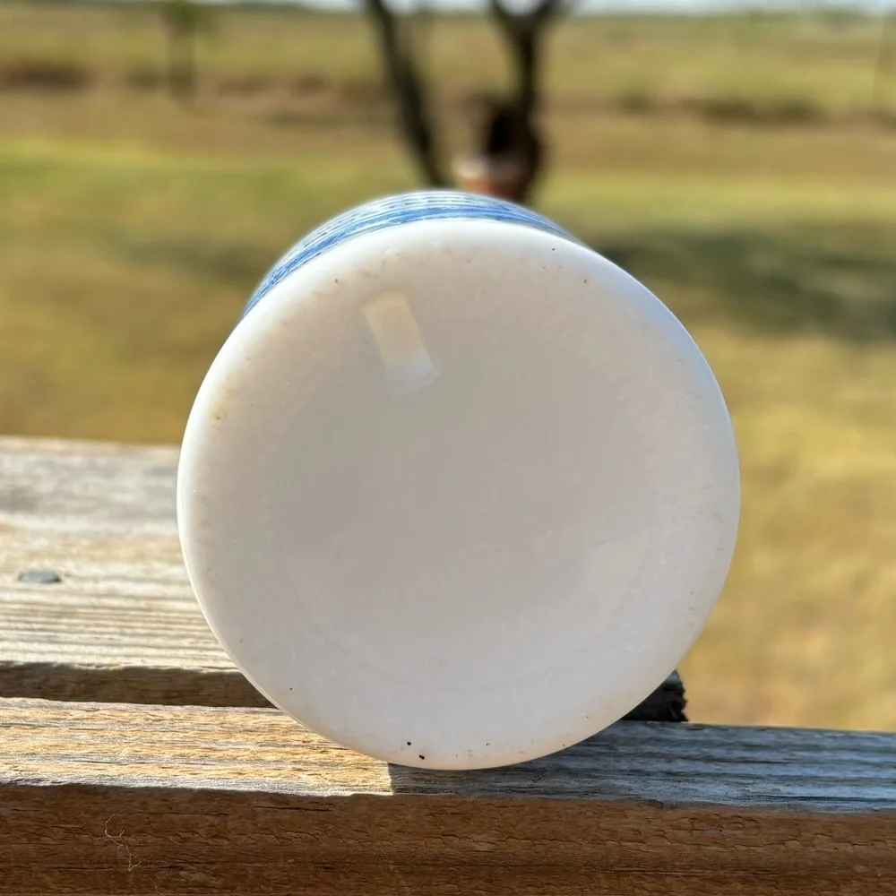 Vintage Belgium Milk Glass Apothecary Jar 5” - Picture 5 of 7